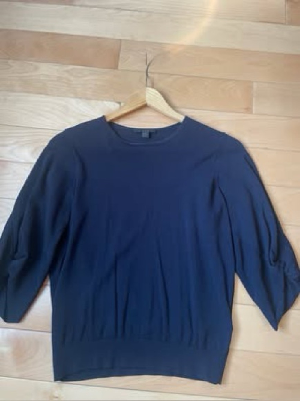 COS Navy Long-Sleeve Knit Top